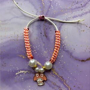 Handmade adjustable Hello kitty adjustable bracelet